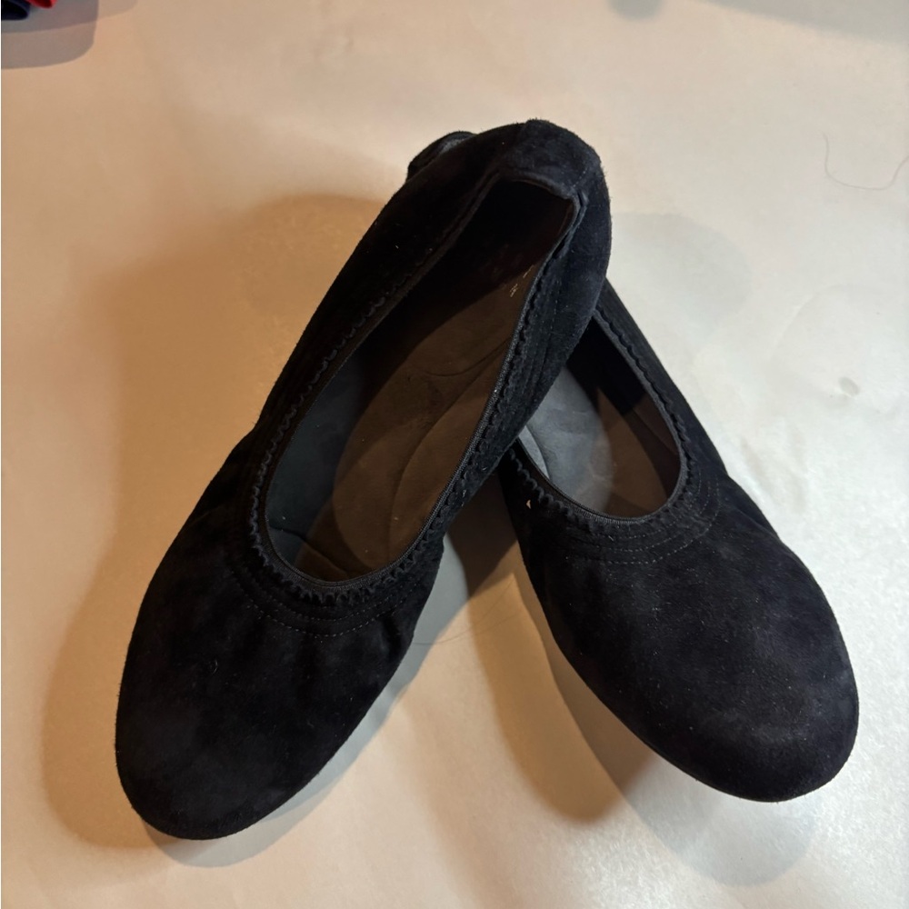 Stuart‎ Weitzman Black Suede Flats